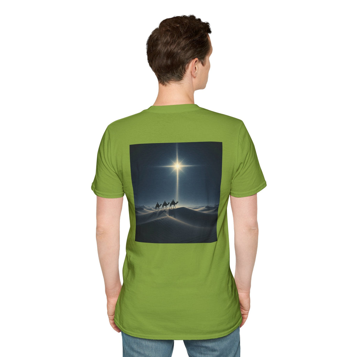3 Wise Men T-shirt – Magi Camels Nativity Journey Christian Christmas T-shirt for Epiphany Faith & Holy Night Printify