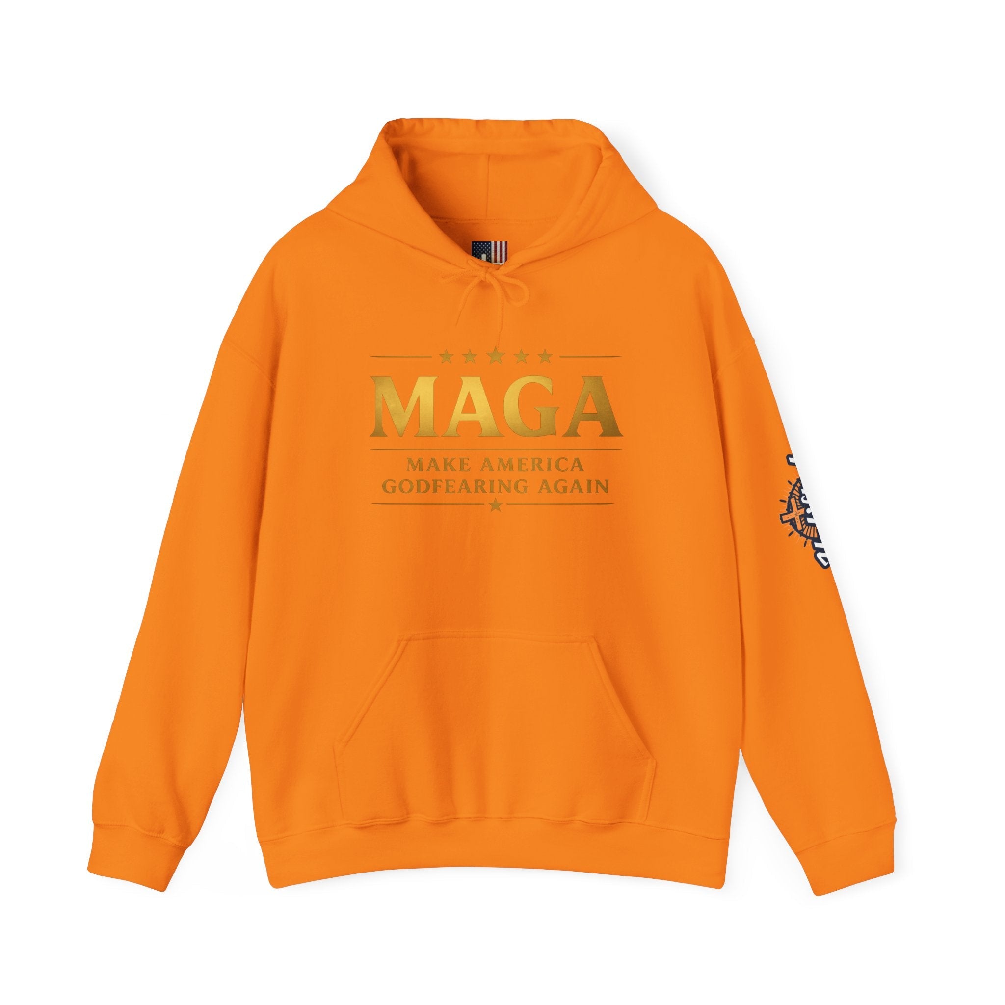 Hoodie - MAGA "Make America Godfearing Again" Political Graphic Hoodie Printify