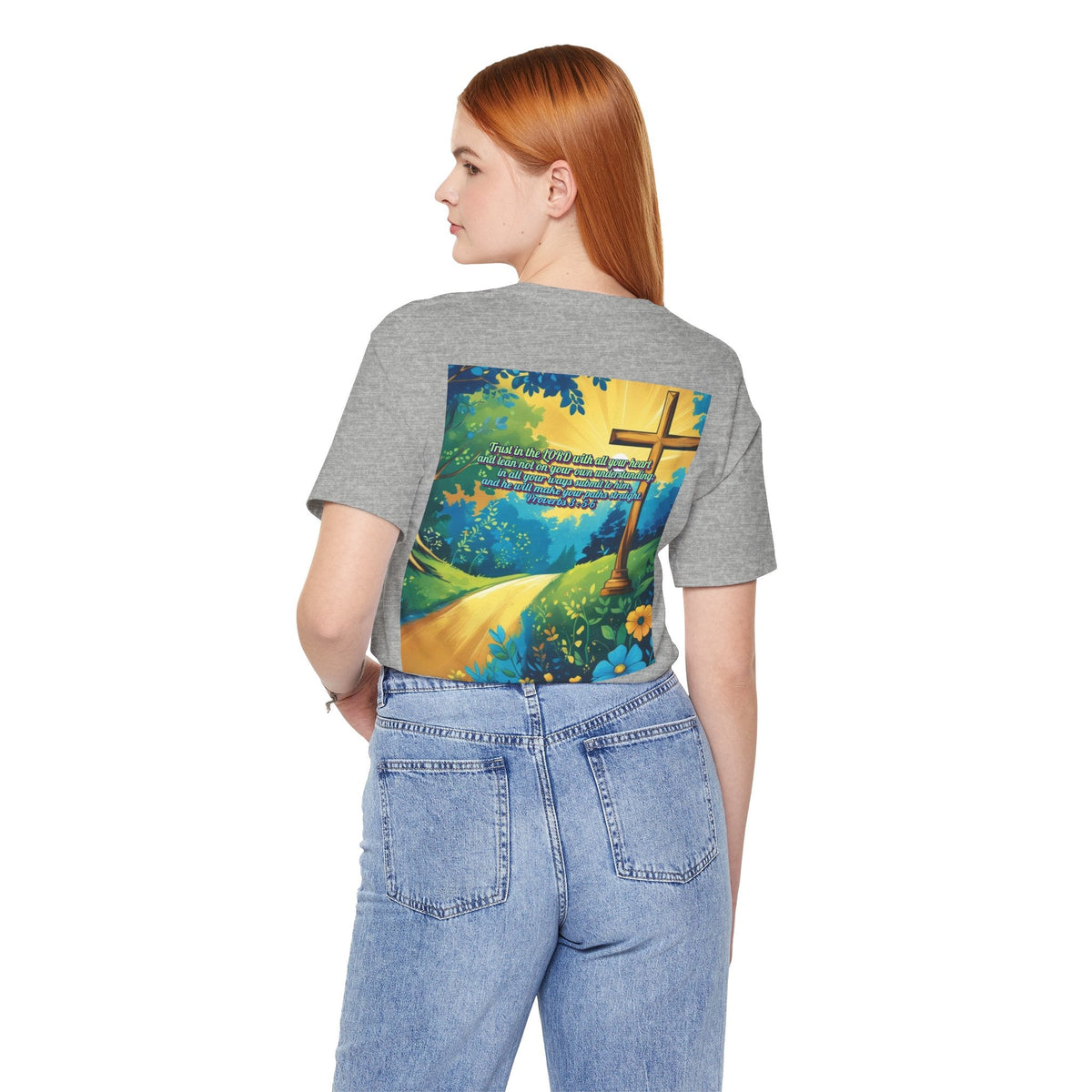 Trust in The Lord Proverbs 3:5-6 Biblical Design Unisex Jersey Short Sleeve Tee Printify