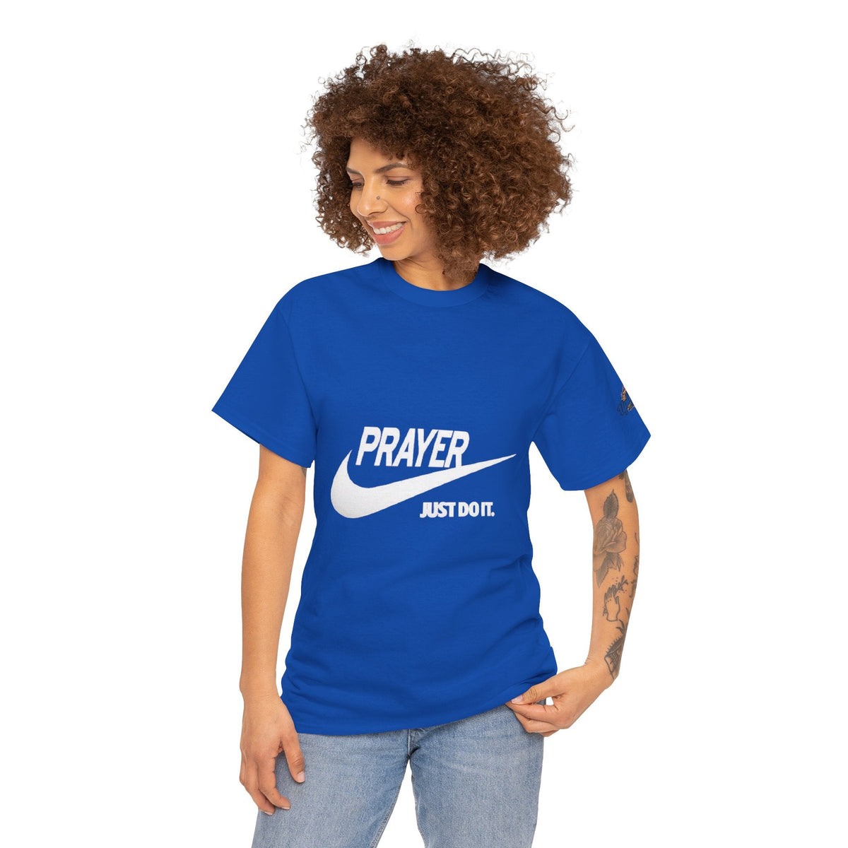 Prayer Just Do It T-shirt - Funny Christian Nike Parody T-shirt - Faith Gear Printify