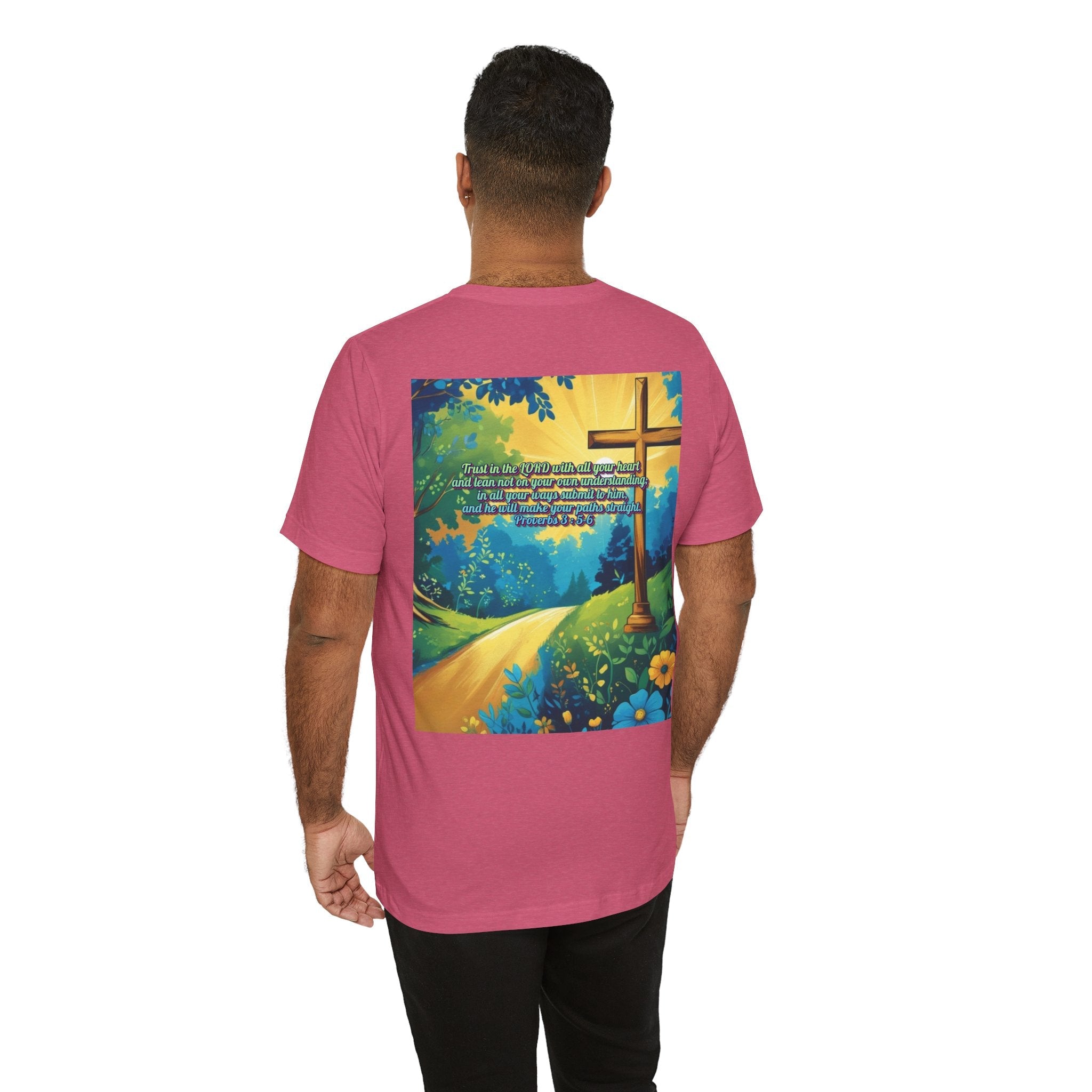 Trust in The Lord Proverbs 3:5-6 Biblical Design Unisex Jersey Short Sleeve Tee Printify