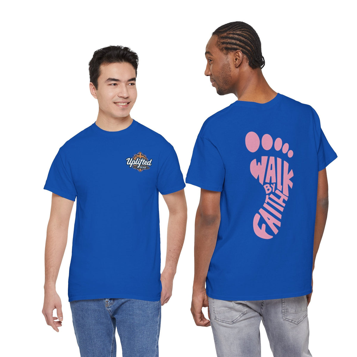 Walk By Faith Footprint T-Shirt Printify