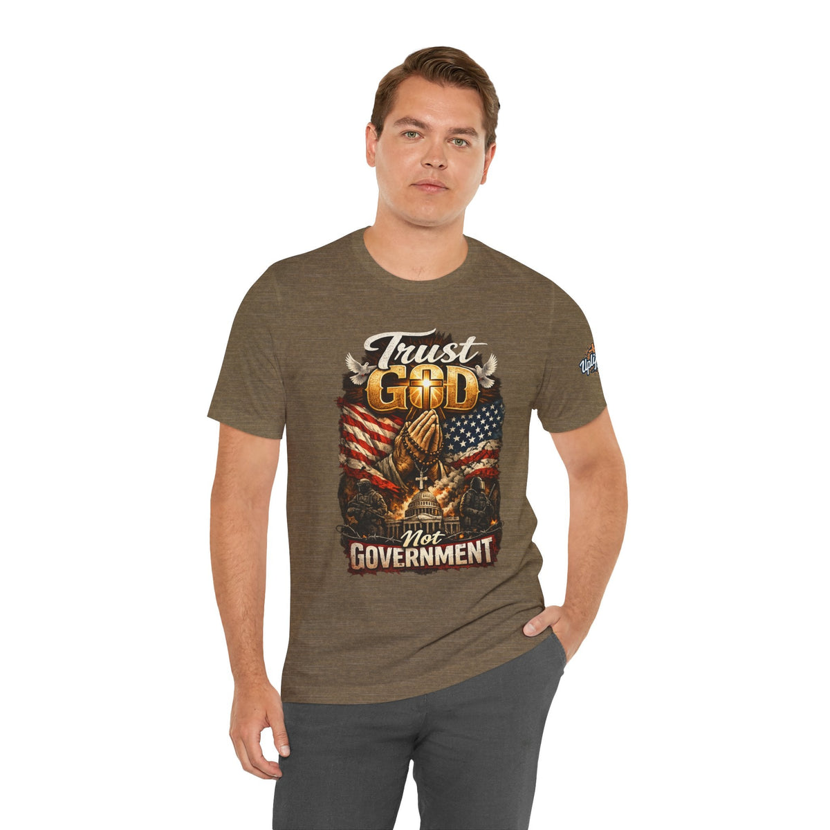 Trust God Not Government T-Shirt — Vintage Patriotic Christian Tee Printify