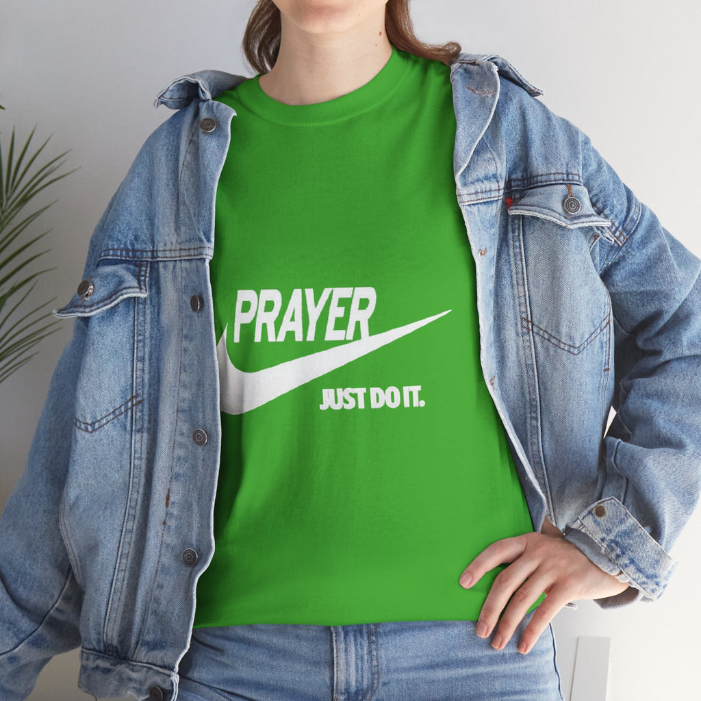 Prayer Just Do It T-shirt - Funny Christian Nike Parody T-shirt - Faith Gear Printify