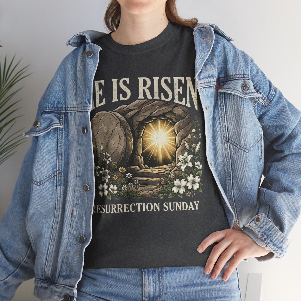 He Is Risen T-Shirt — Jesus Christ Resurrection Easter Tee Printify