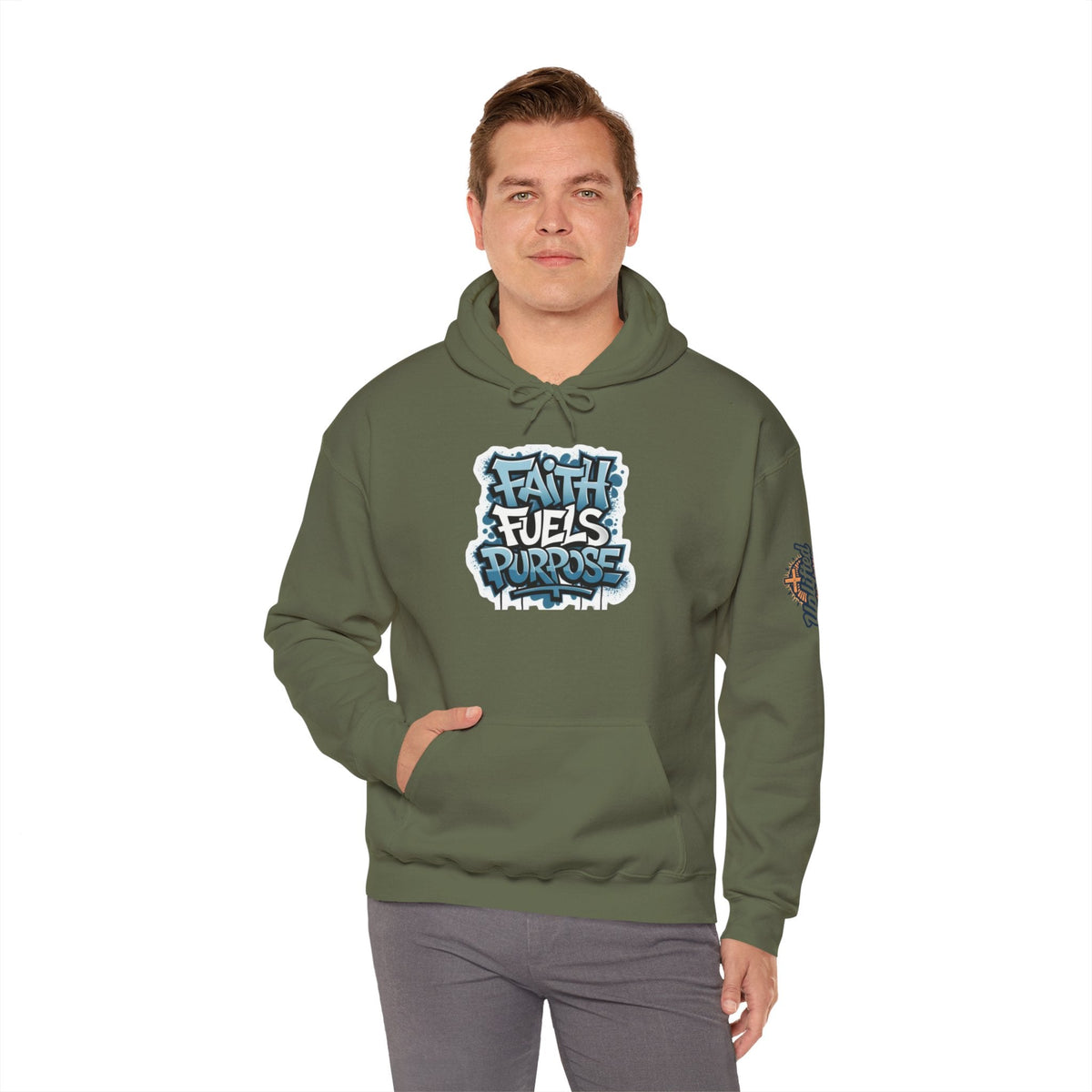 Faith Fuels Purpose Hoodie – Inspirational Christian Sweatshirt for Divine Drive & Unstoppable Belief Printify