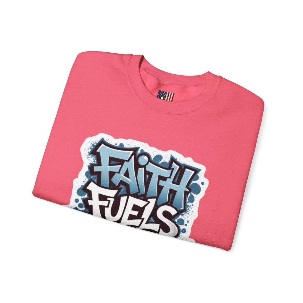 Faith Fuels Purpose Sweatshirt – Inspirational Christian Sweatshirt for Divine Drive & Unstoppable Belief Printify