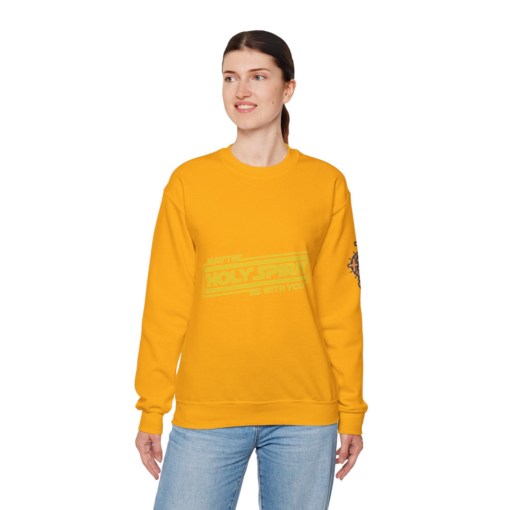 May the Holy Spirit Be With You Sweatshirt - Christian Star Wars Parody Sweatshirt Printify