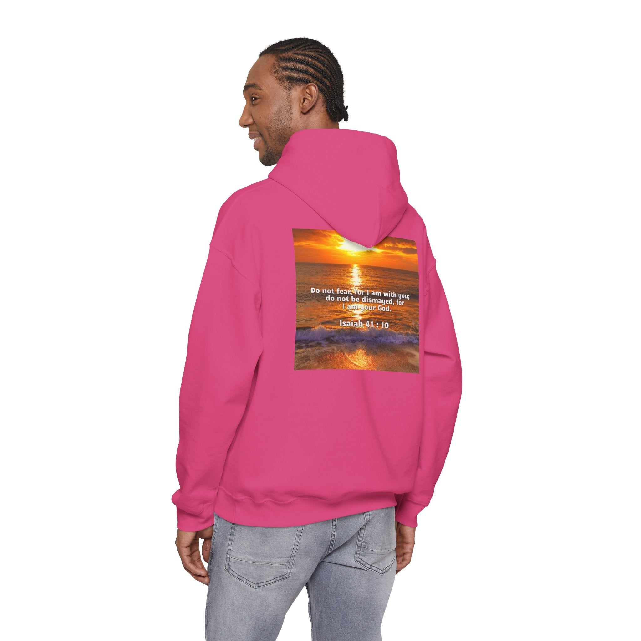 Bible Verse Unisex Heavy Blend™ Hooded Sweatshirt - Isaiah 41 : 10 Printify