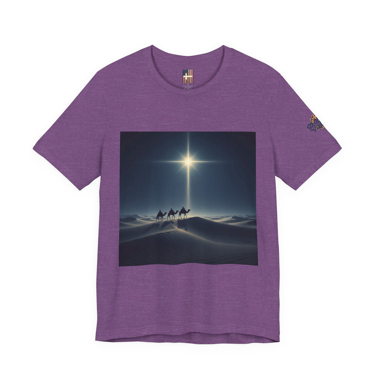 3 Wise Men T-shirt – Magi Camels Nativity Journey Christian Christmas T-shirt for Epiphany Faith & Holy Night Printify