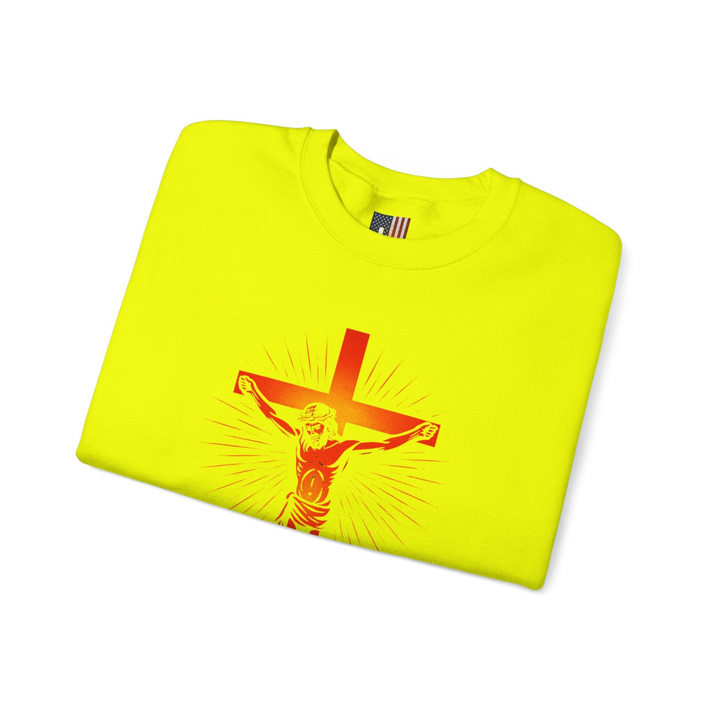 Unashamed Sweatshirt – Romans 1:16 Crucifixion Christian Sweatshirt for Bold Unwavering Faith Printify