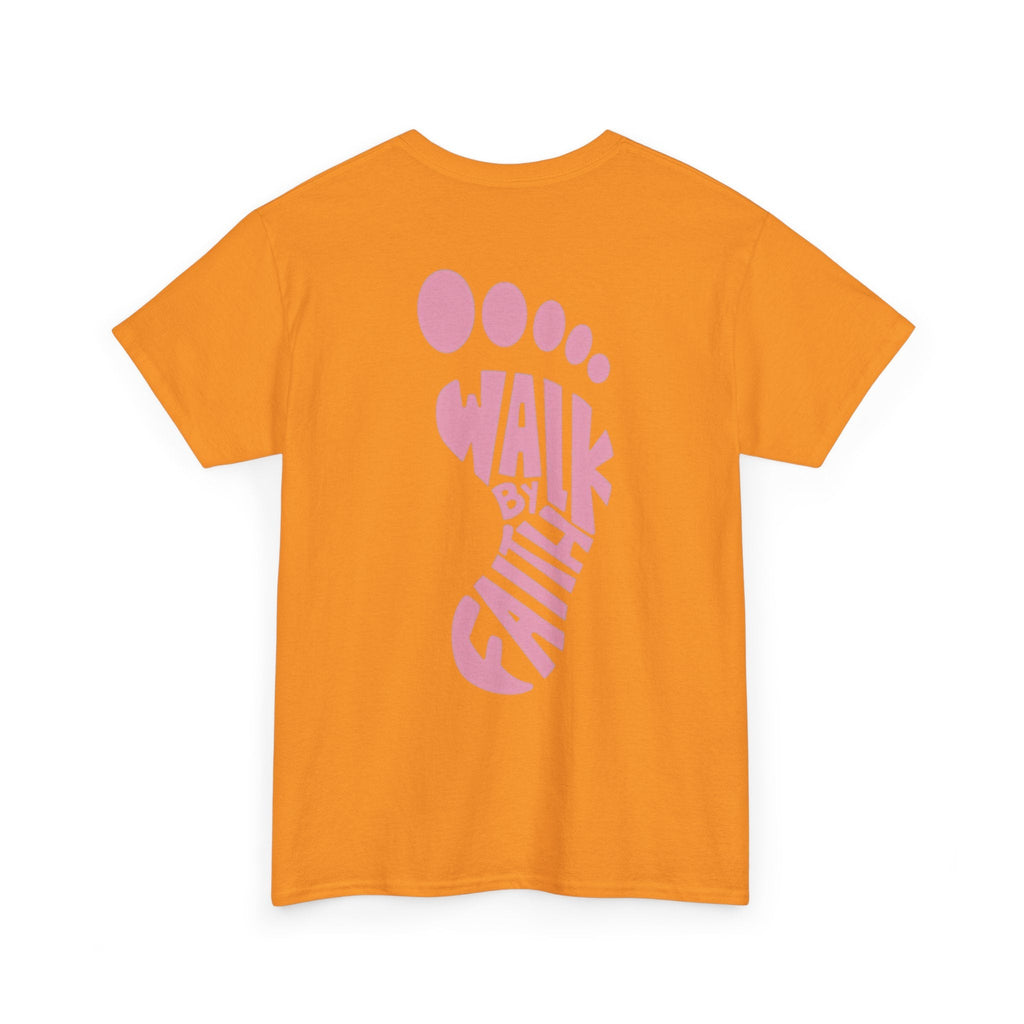 Walk By Faith Footprint T-Shirt Printify