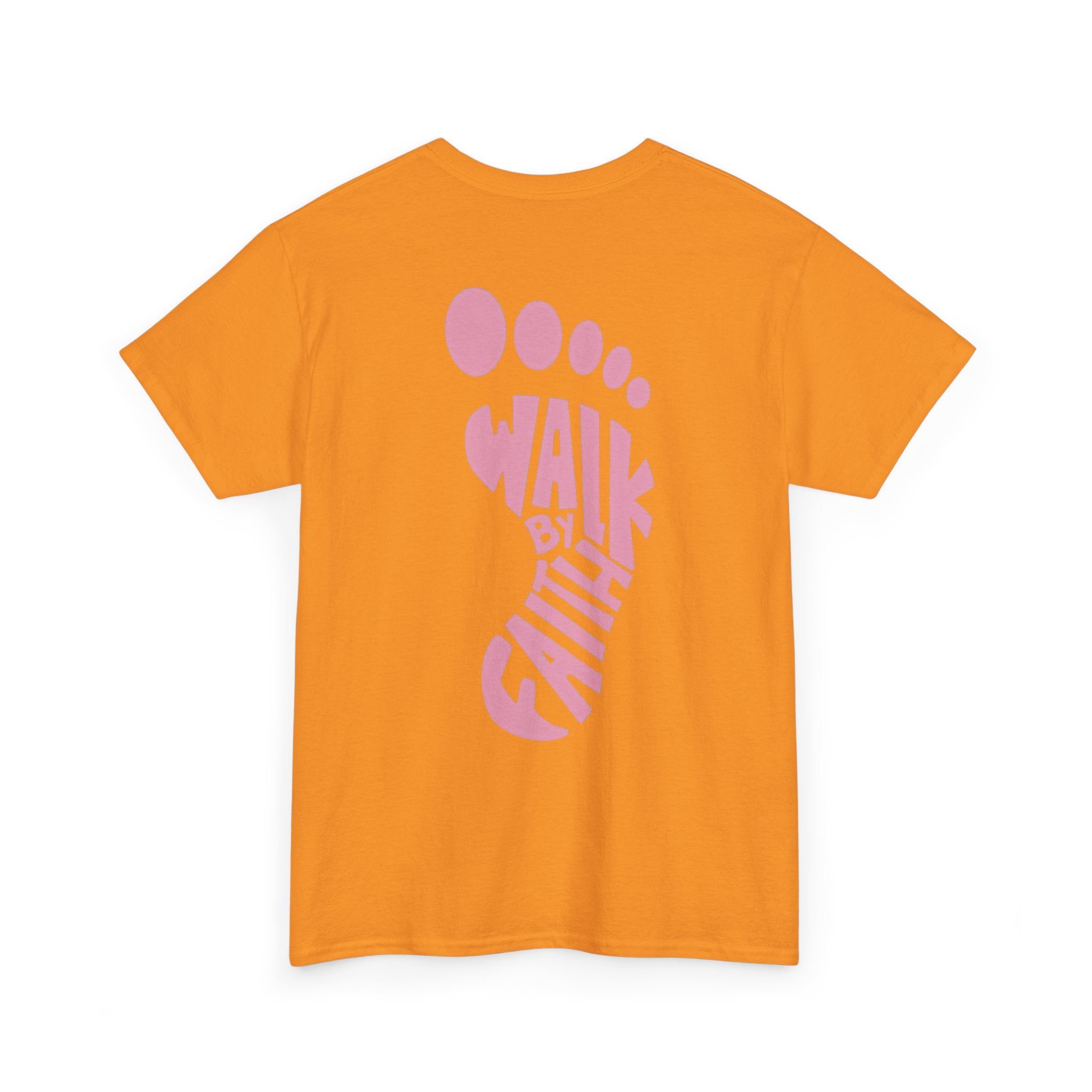 Walk By Faith Footprint T-Shirt Printify