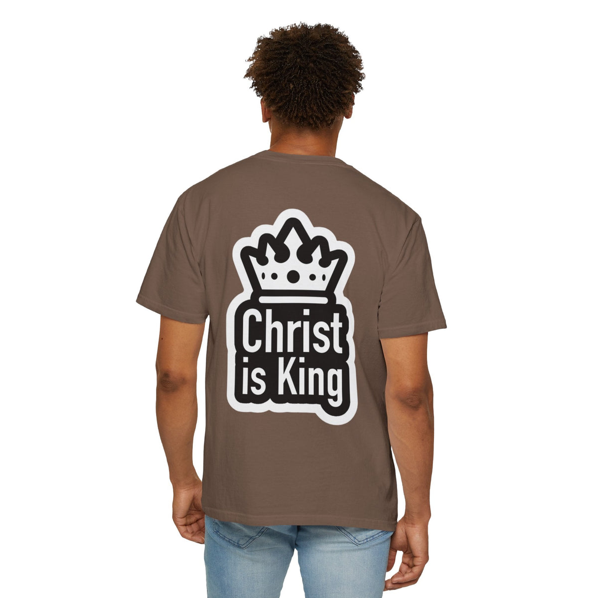 Christ is King T-Shirt – Bold Crown & Cross Christian Tee for Unashamed Faith Printify