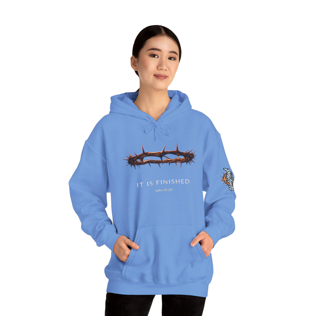 It Is Finished Crown of Thorns Hoodie — Christian John 19:30 Faith Hoodie Printify