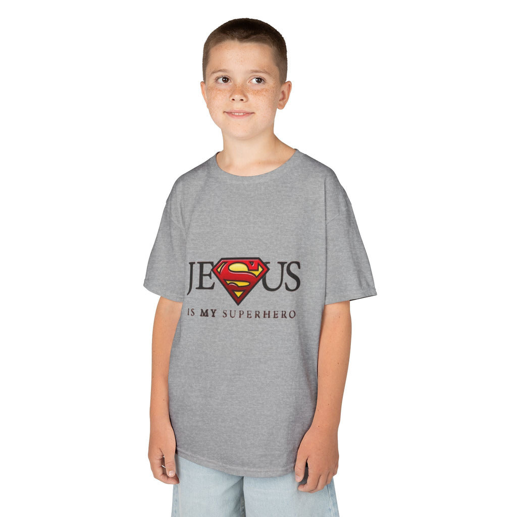 Jesus Is My Superhero T-Shirt — Faith-Based Superman-Inspired Tee Printify