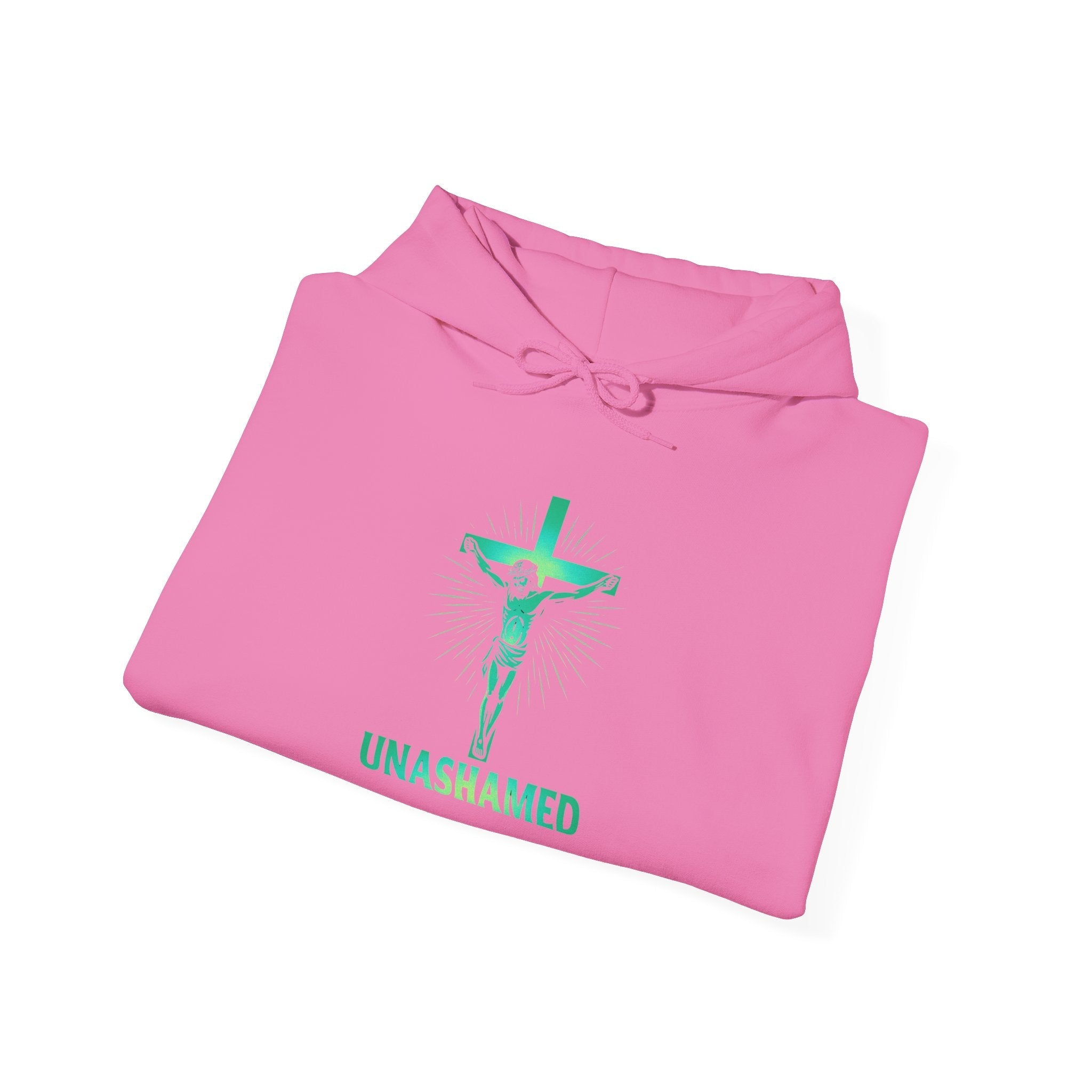 Unashamed Hoodie – Romans 1:16 Crucifixion Christian Hoodie for Bold Unwavering Faith Printify