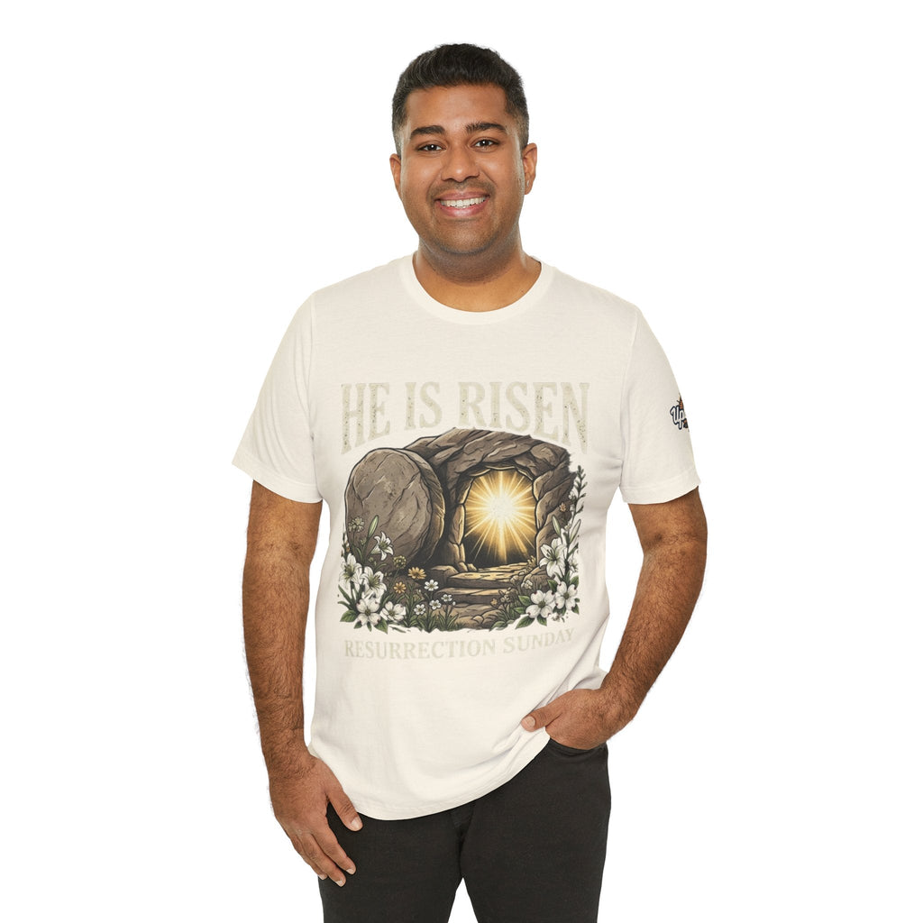 He Is Risen T-Shirt — Jesus Christ Resurrection Easter Tee Printify
