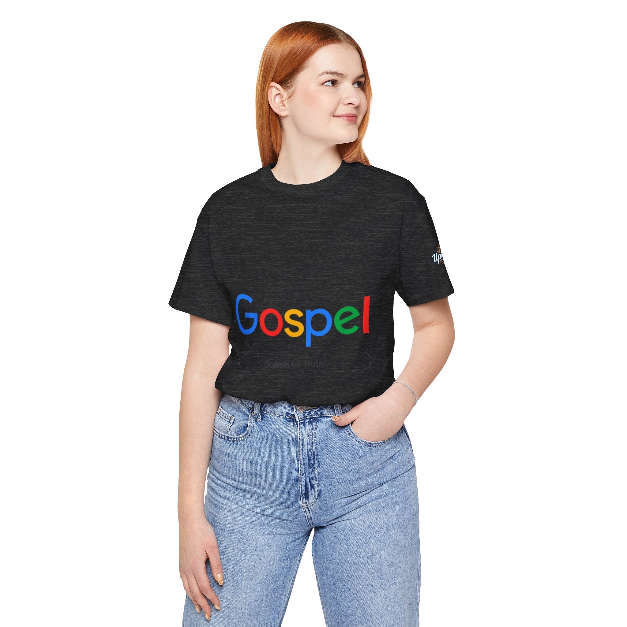 Gospel Graphic Tee — "Gospel" Colorful Logo Christian T-Shirt Printify