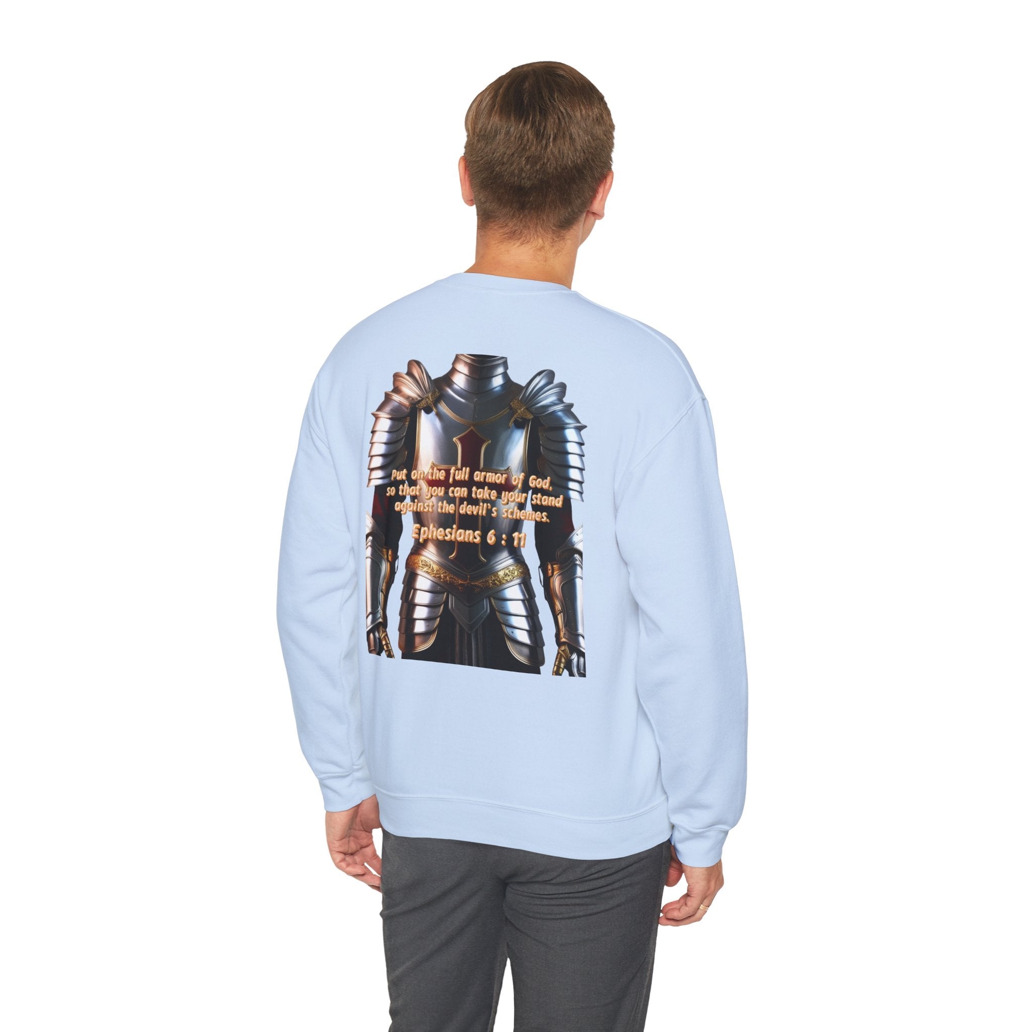 Religious Graphic Armor Of God Design - Unisex Heavy Blend™ Crewneck Sweatshirt Printify