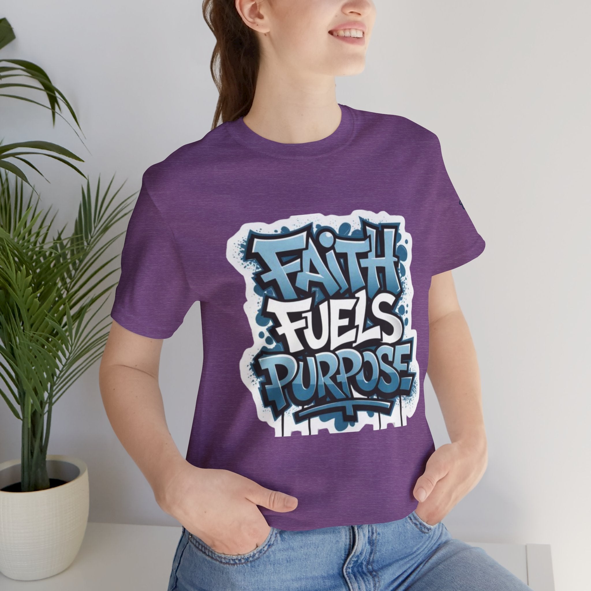 Faith Fuels Purpose T-shirt – Inspirational Christian T-shirt for Divine Drive & Unstoppable Belief Printify