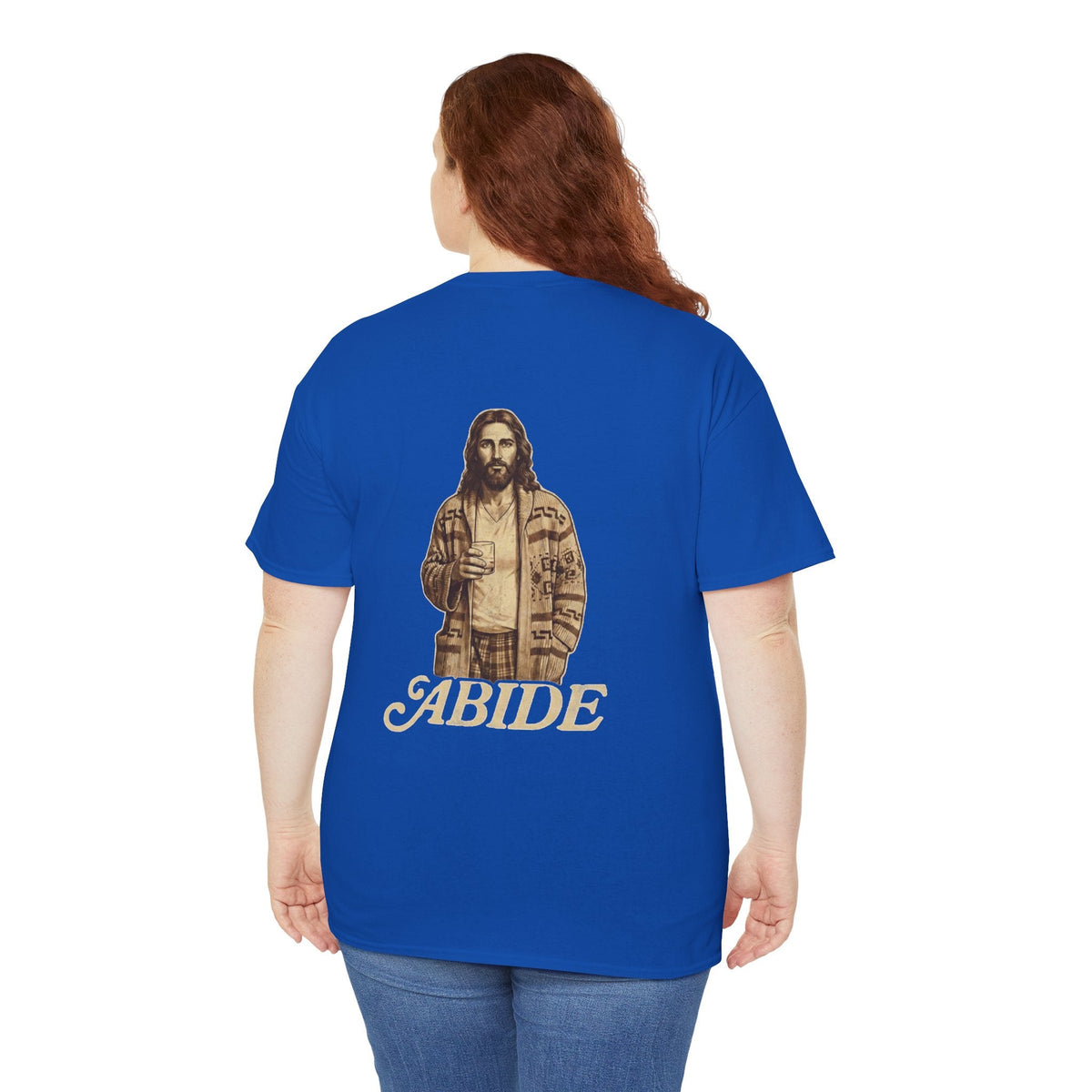 Abide Vintage Jesus Tee — "The Dude" Graphic Christian T-Shirt Printify