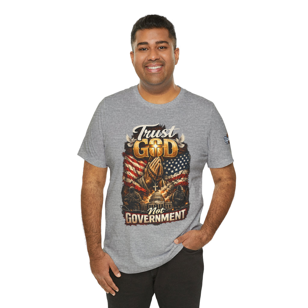 Trust God Not Government T-Shirt — Vintage Patriotic Christian Tee Printify