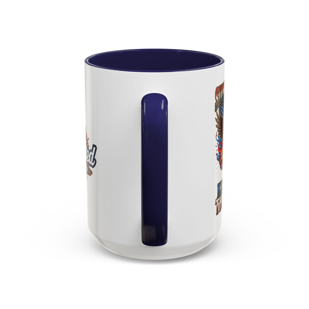 Patriotic Eagle Coffee Mug — "Stand for the Flag, Kneel for the Cross" (11/15oz) Printify