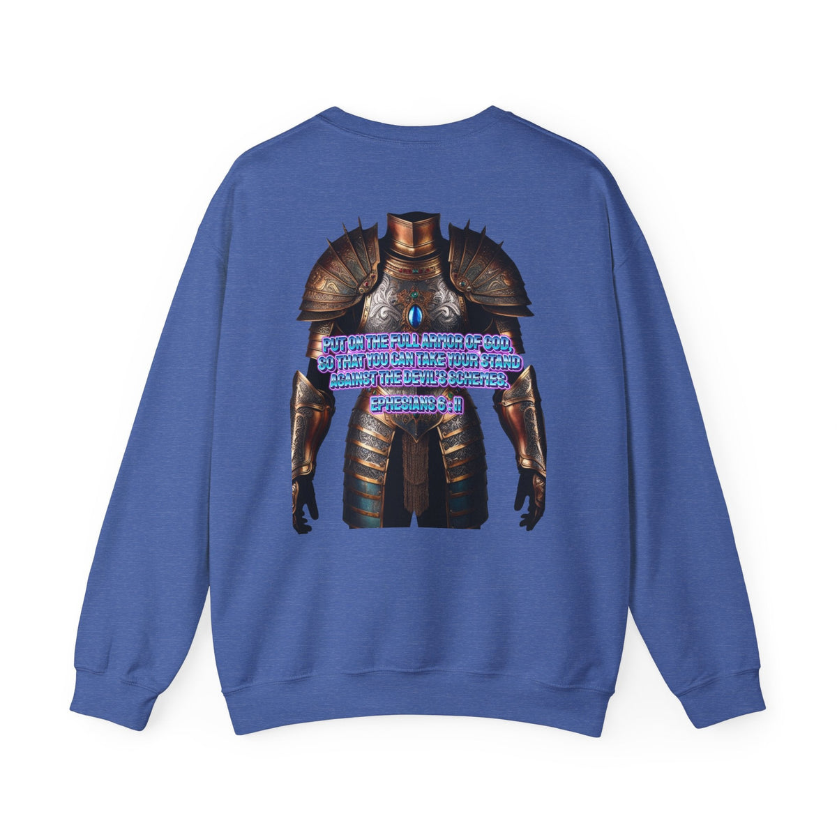 Religious Graphic Armor Of God Design - Unisex Heavy Blend™ Crewneck Sweatshirt Printify