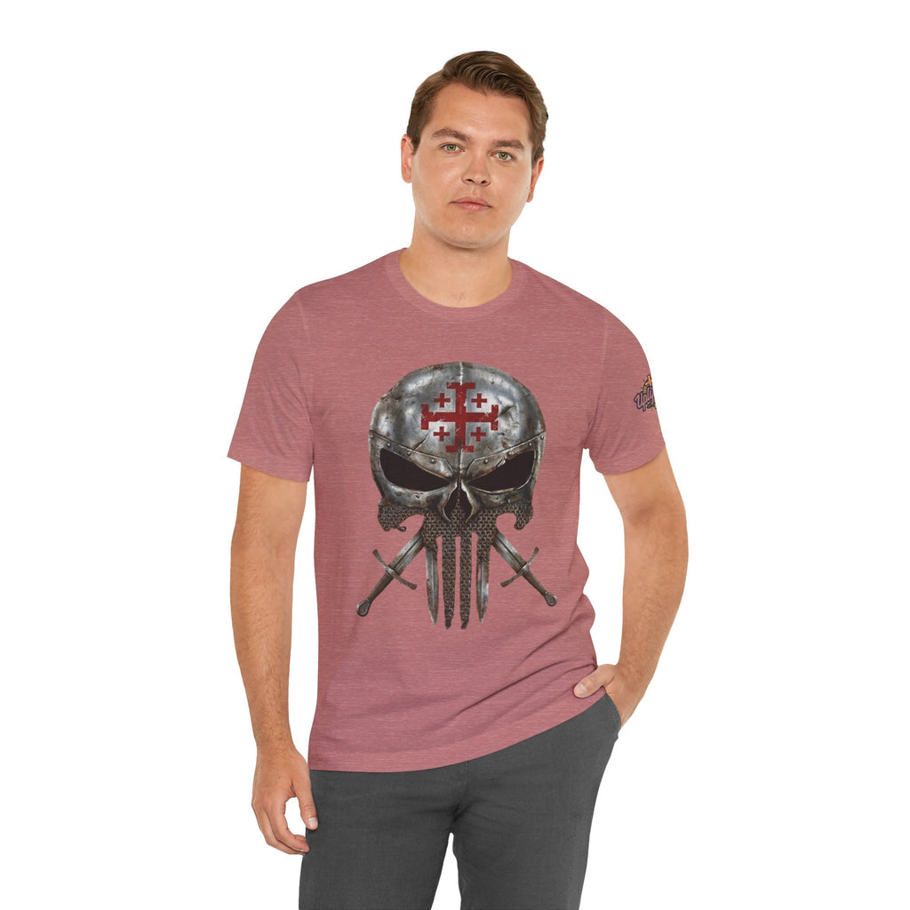 Crusader Knight Christian Skull T-shirt - Warrior Armor of God T-shirt Printify