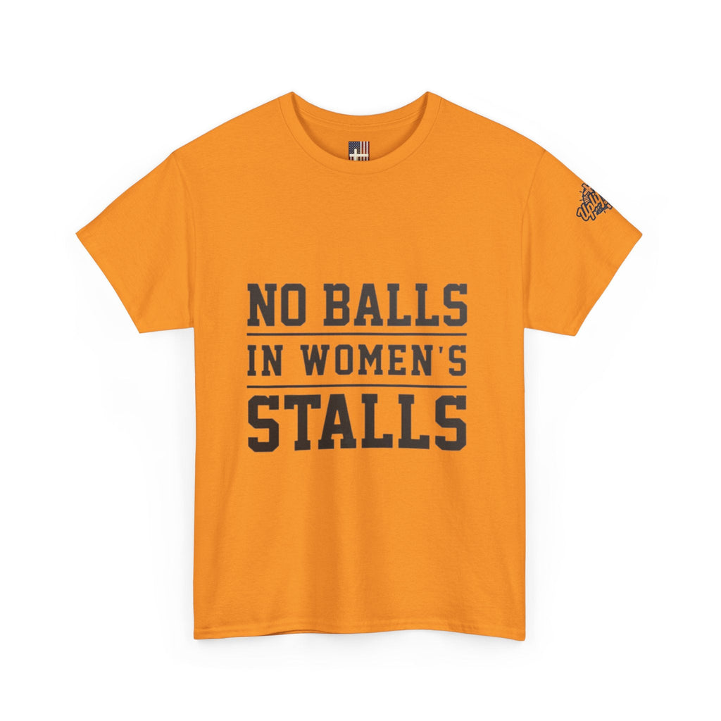 No Balls in Women's Stalls Retro Protest T-Shirt Printify