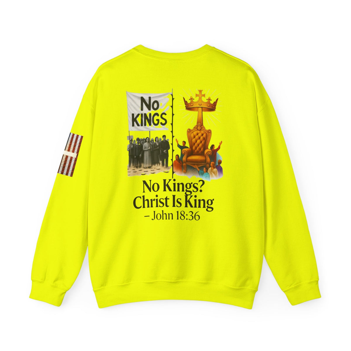 No Kings? Christ is King Sweatshirt – Bold Christian Hoodie for Sovereign Faith Printify