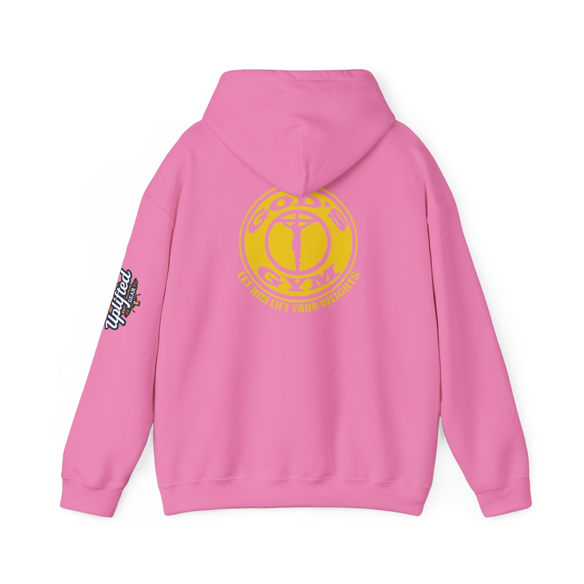 God's Gym Hoodie — "Let Him Lift Your Weights" Christian Fitness Hoodie Printify