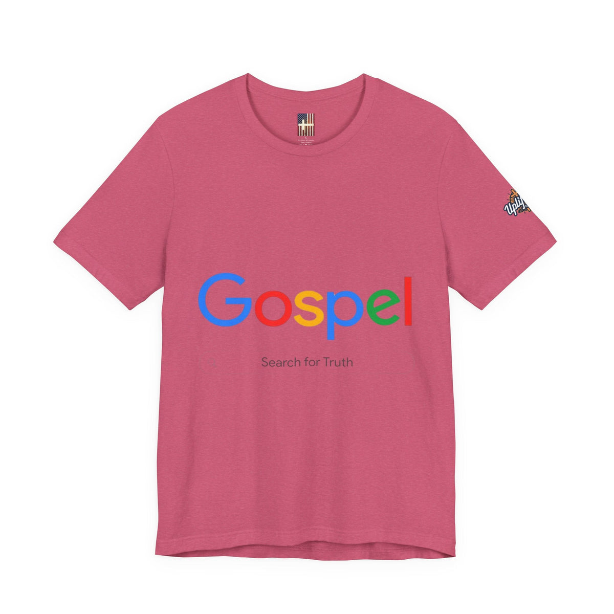 Gospel Graphic Tee — "Gospel" Colorful Logo Christian T-Shirt Printify
