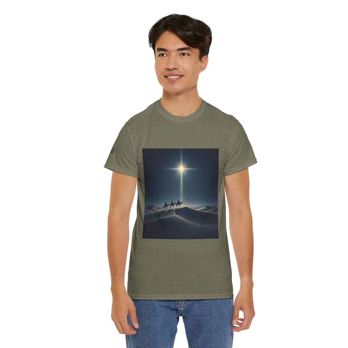 3 Wise Men T-shirt – Magi Camels Nativity Journey Christian Christmas T-shirt for Epiphany Faith & Holy Night Printify