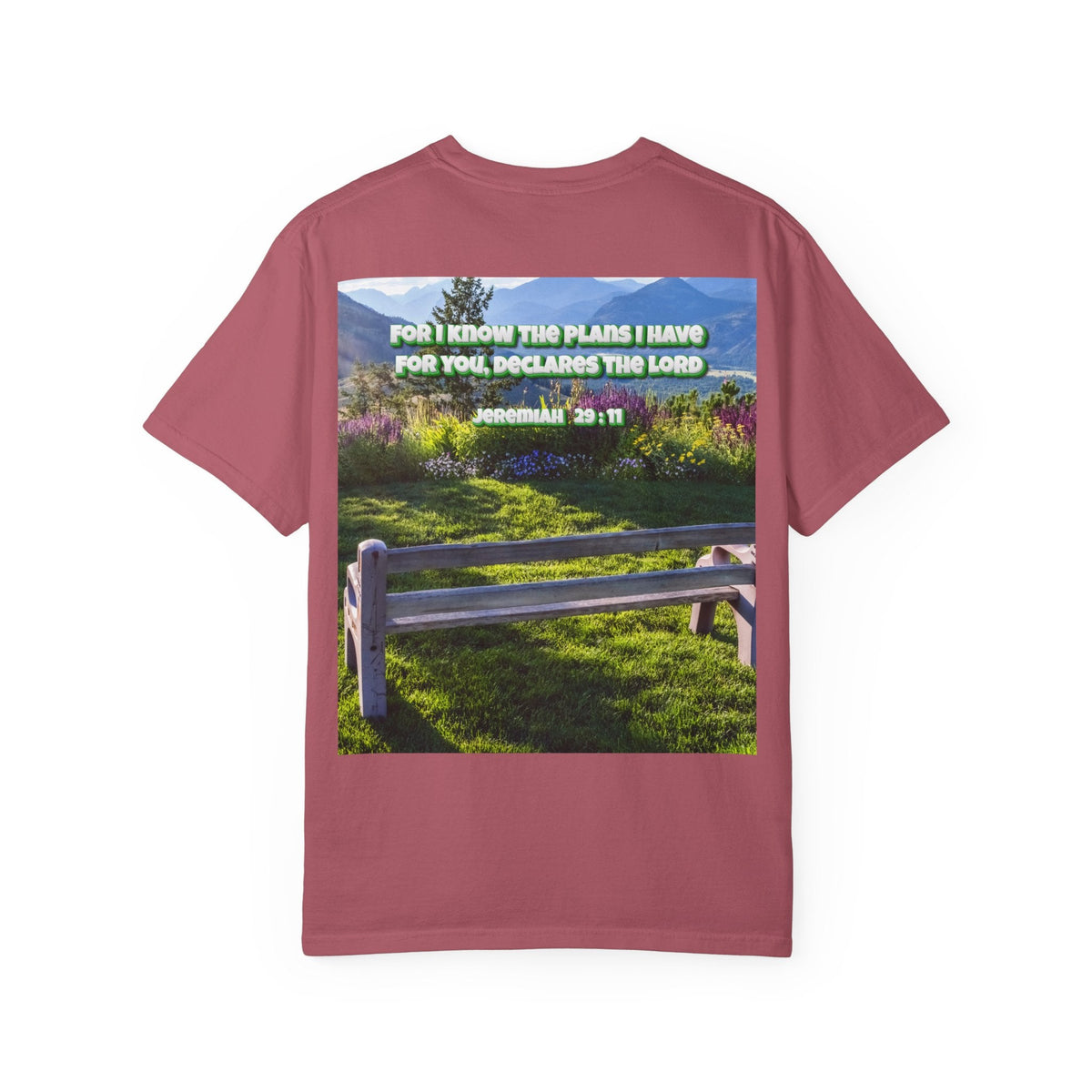 Bible Verse Unisex Garment-Dyed T-shirt  - Jeremiah 29 : 11 Printify