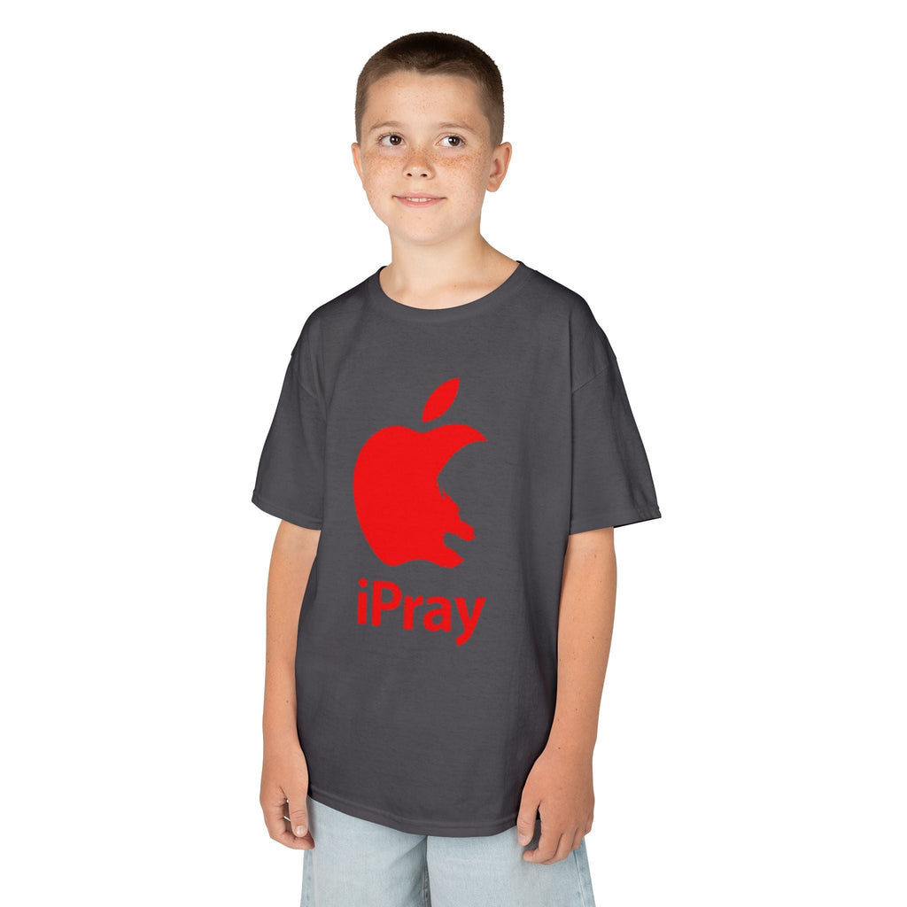 Kids Graphic Tee — Red iPray Logo Prayer Shirt for Children Printify