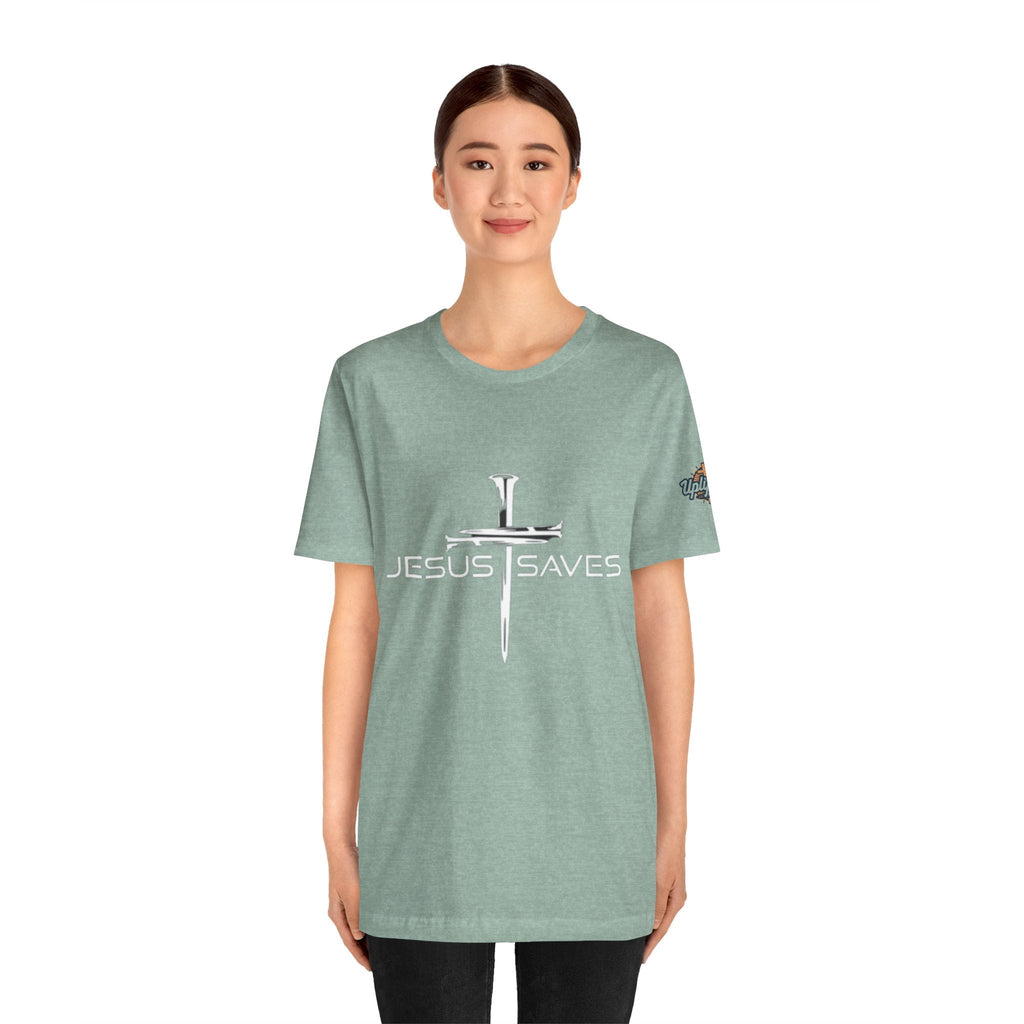 Copy of Jesus Saves T-shirt – 3 Nails Crucifix Cross Christian T-shirt for Redemption Faith & Bold Salvation Printify
