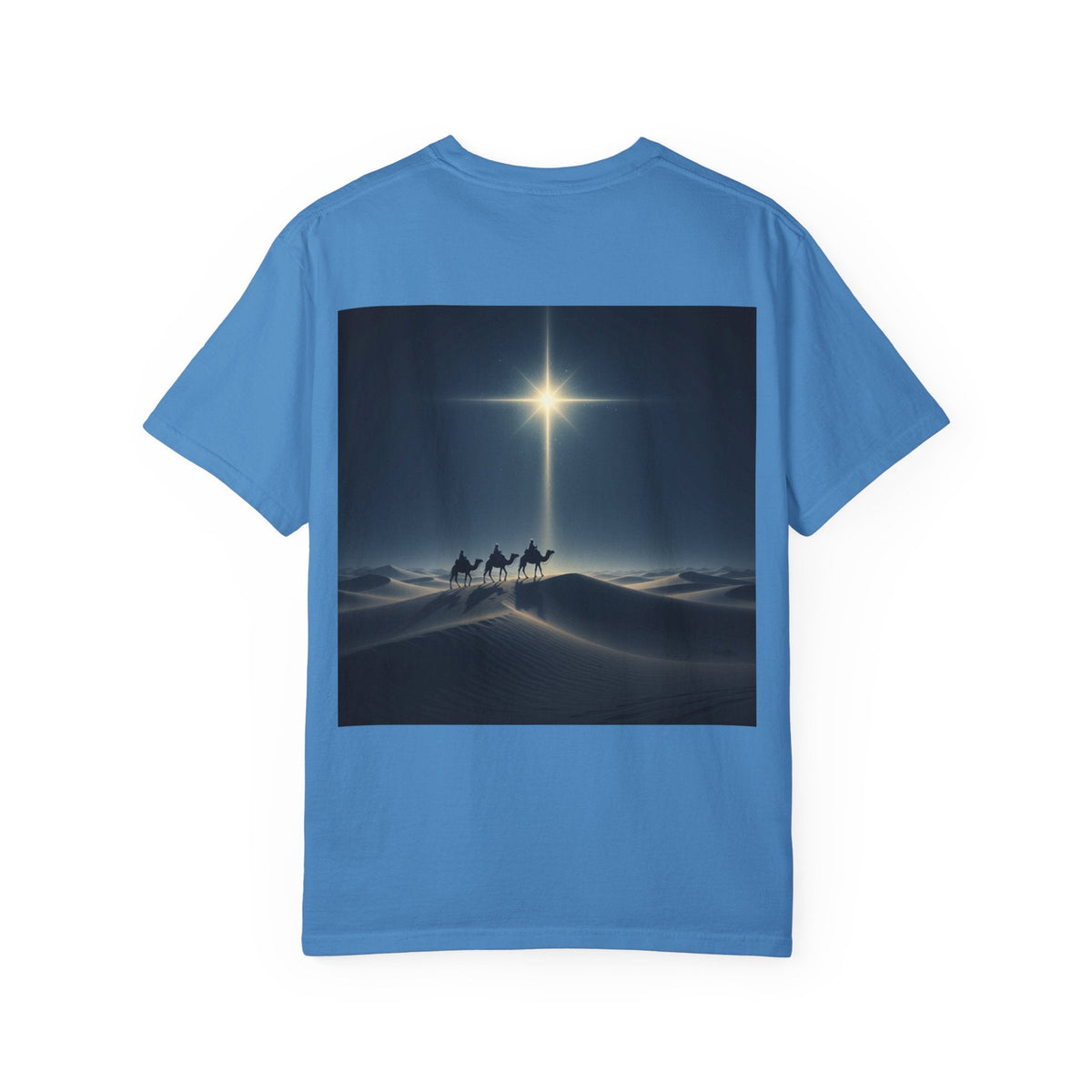3 Wise Men T-shirt – Magi Camels Nativity Journey Christian Christmas T-shirt for Epiphany Faith & Holy Night Printify