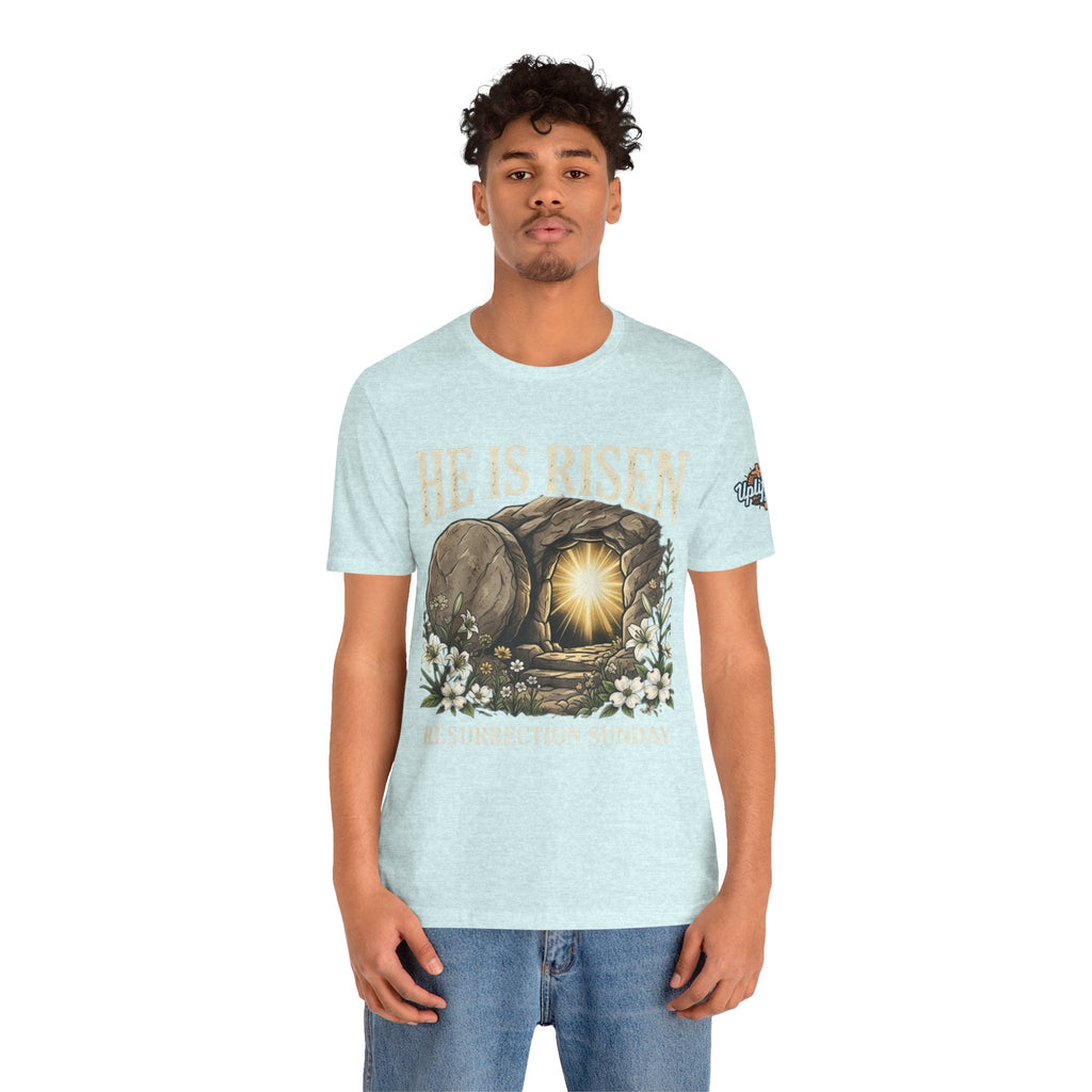 He Is Risen T-Shirt — Jesus Christ Resurrection Easter Tee Printify