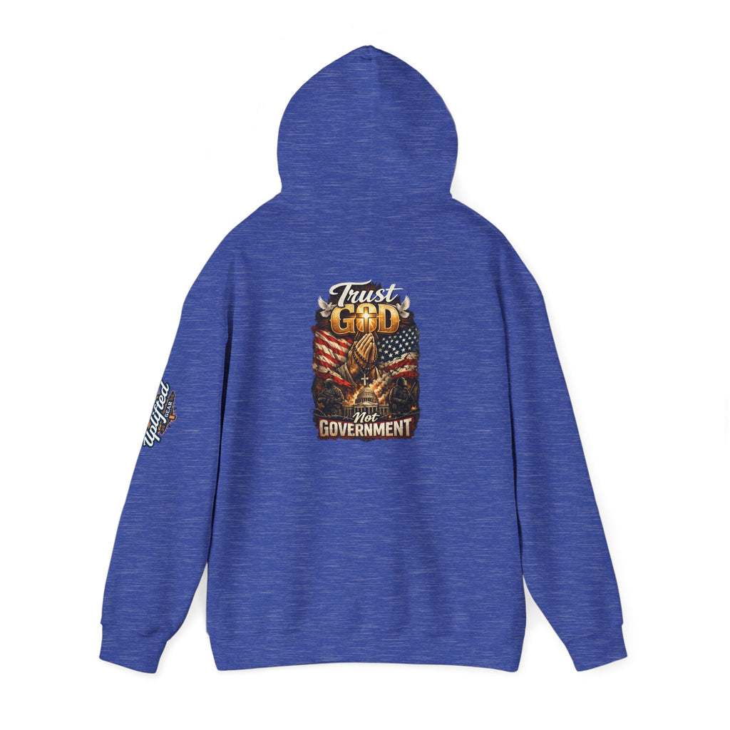Trust God Not Government Hoodie — Vintage Patriotic Christian Hoodie Printify