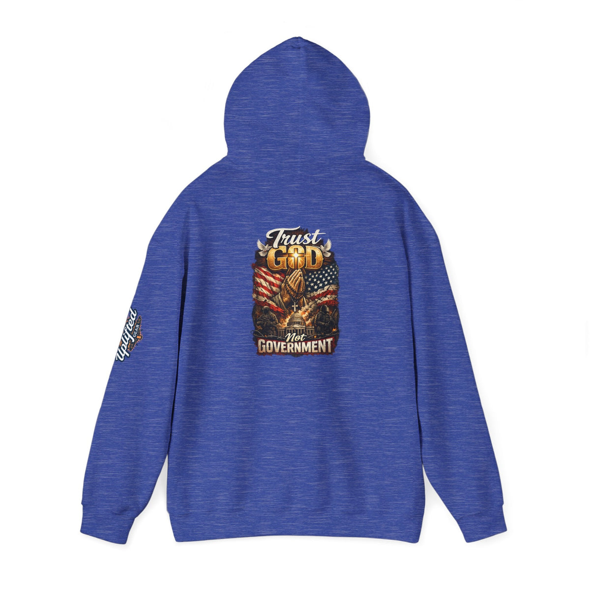Trust God Not Government Hoodie — Vintage Patriotic Christian Hoodie Printify