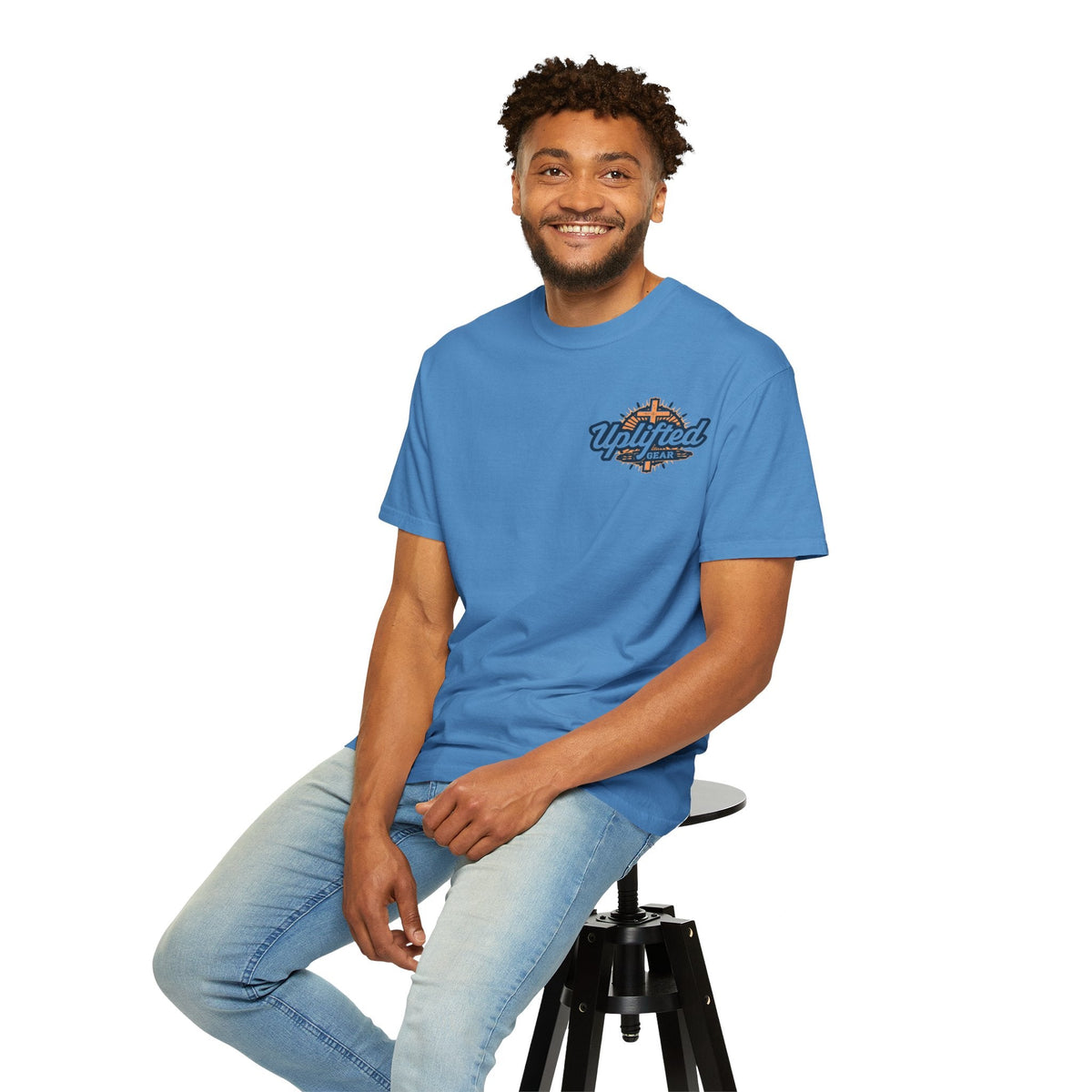 Religious Graphic Tee with Armor Of God Design - Unisex Garment-Dyed T-shirt Printify