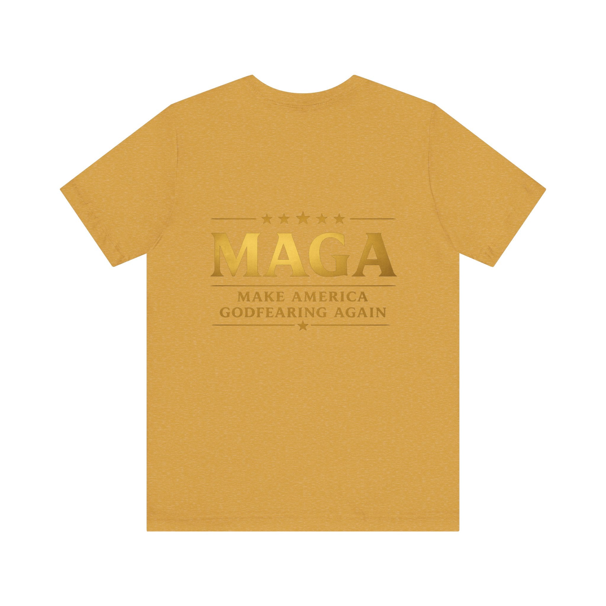 MAGA Gold Letter T-Shirt — "Make America Great Again" Printify