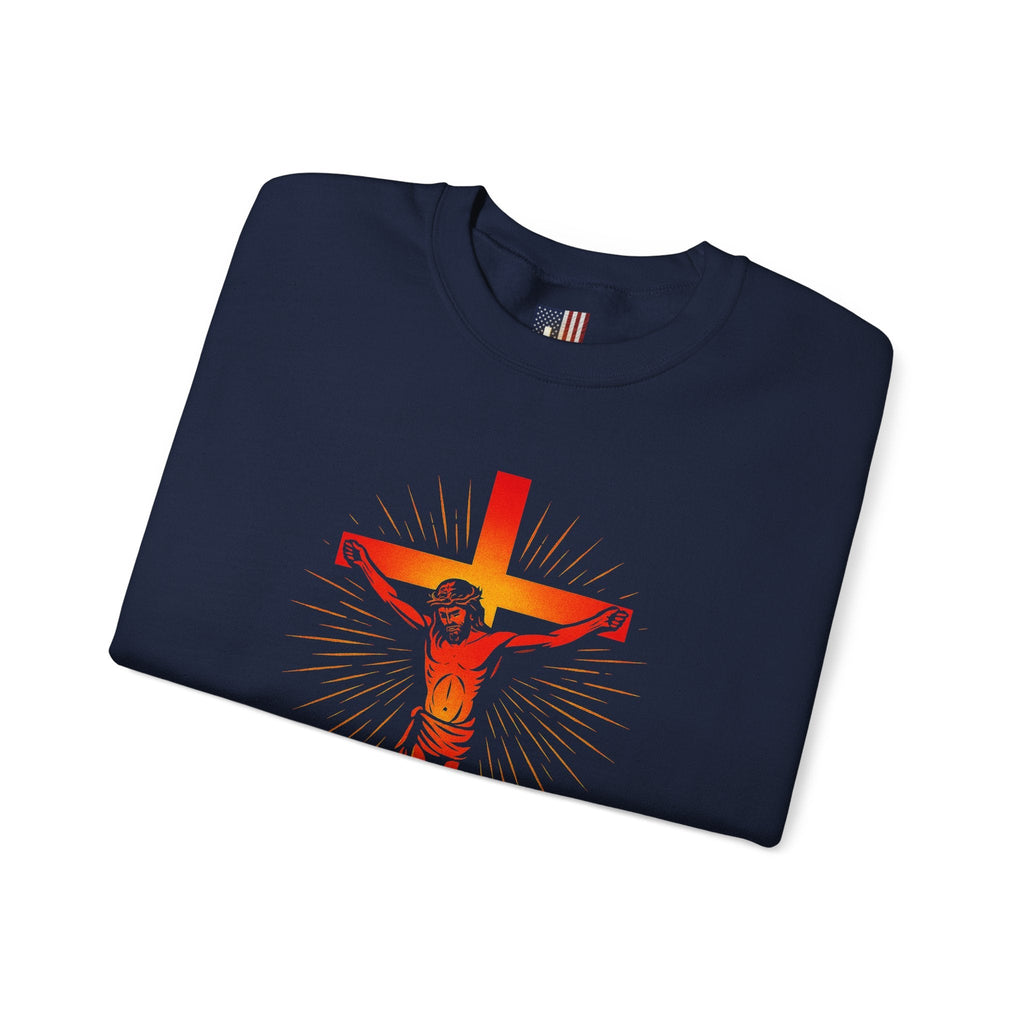 Unashamed Sweatshirt – Romans 1:16 Crucifixion Christian Sweatshirt for Bold Unwavering Faith Printify