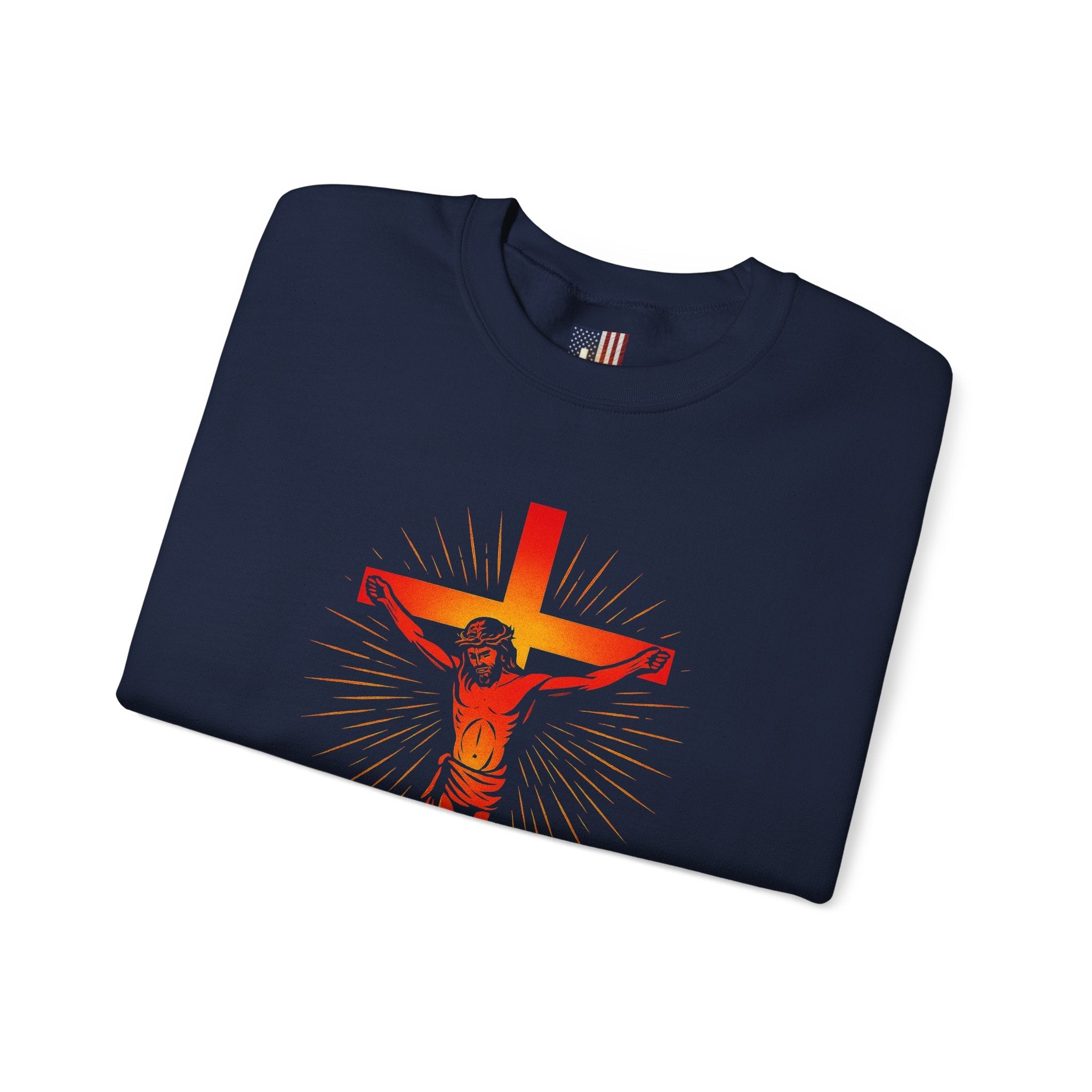 Unashamed Sweatshirt – Romans 1:16 Crucifixion Christian Sweatshirt for Bold Unwavering Faith Printify