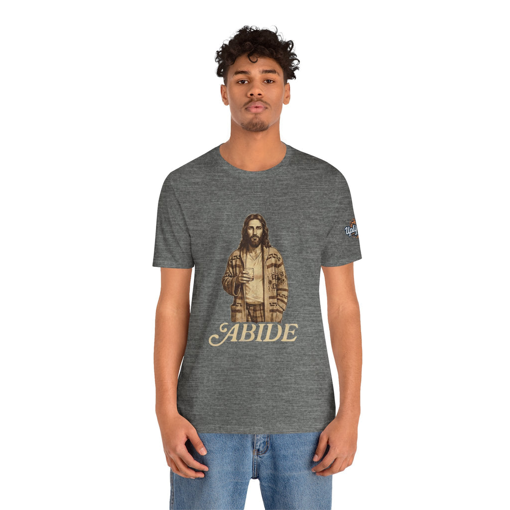 Abide Vintage Jesus Tee — "The Dude" Graphic Christian T-Shirt Printify