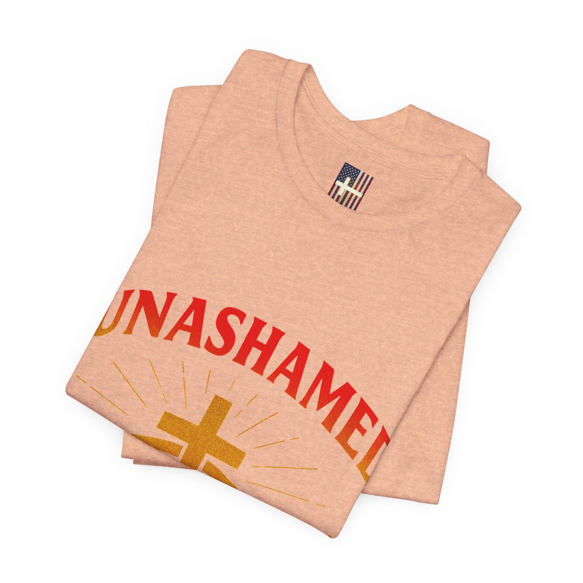 Unashamed T-shirt – Ichthys Jesus Fish & Cross Christian T-shirt for Romans 1:16 Bold Faith Printify