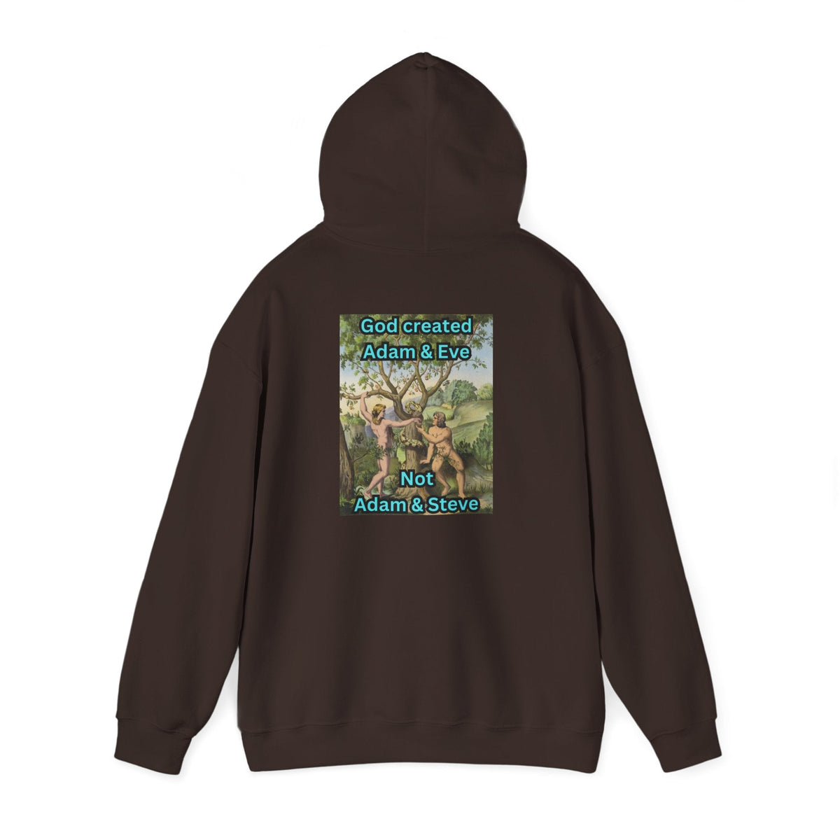 God Created Adam and Eve Hoodie – Biblical Truth Christian Hoodie for Unshakable Faith Printify