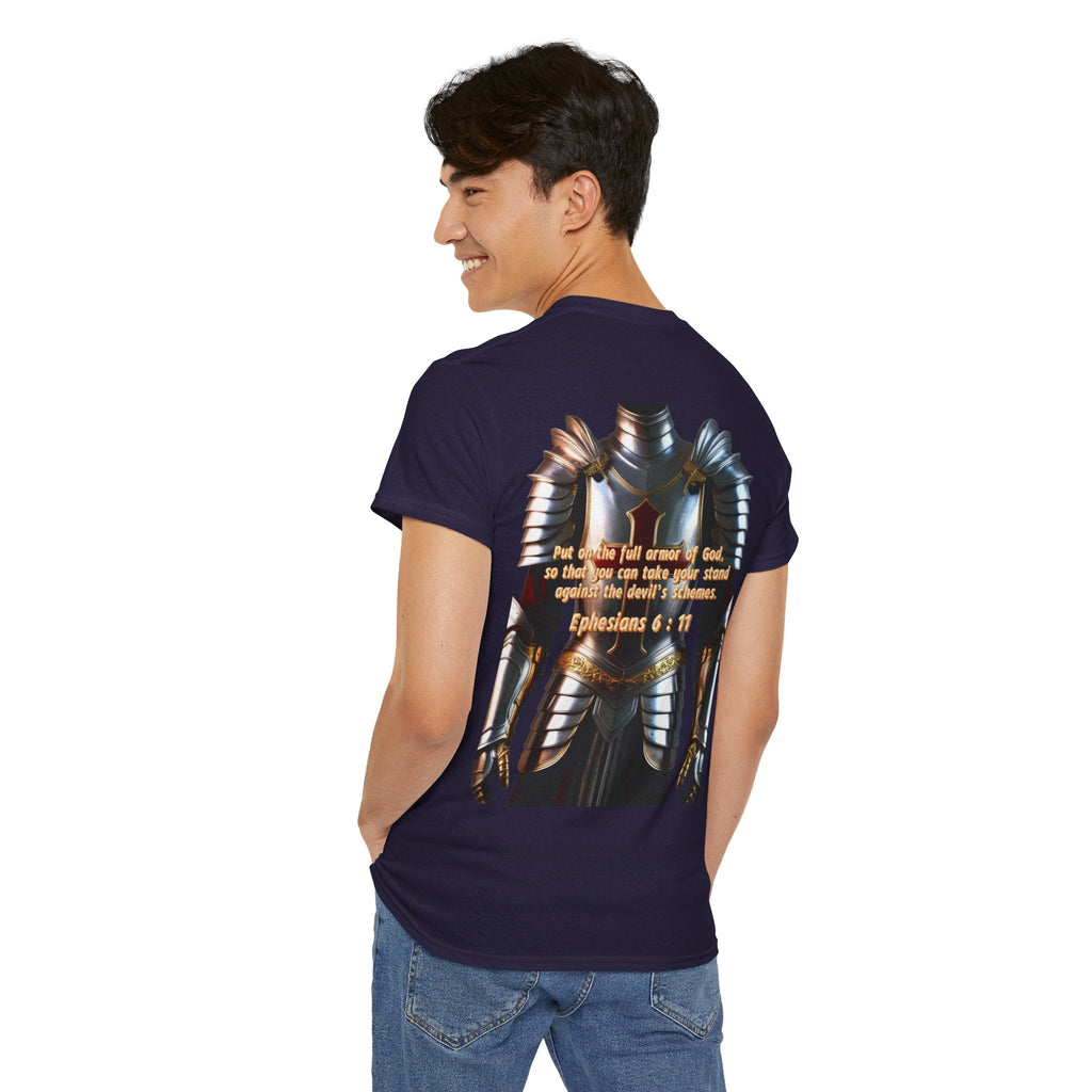 Religious Graphic Armor Of God Design - Unisex Heavy Cotton Tee Printify